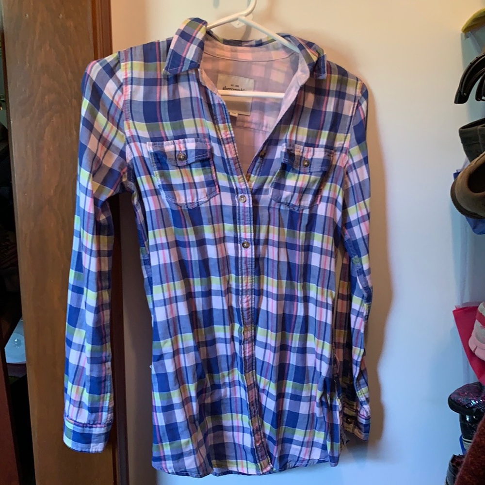 Plaid button down shirt